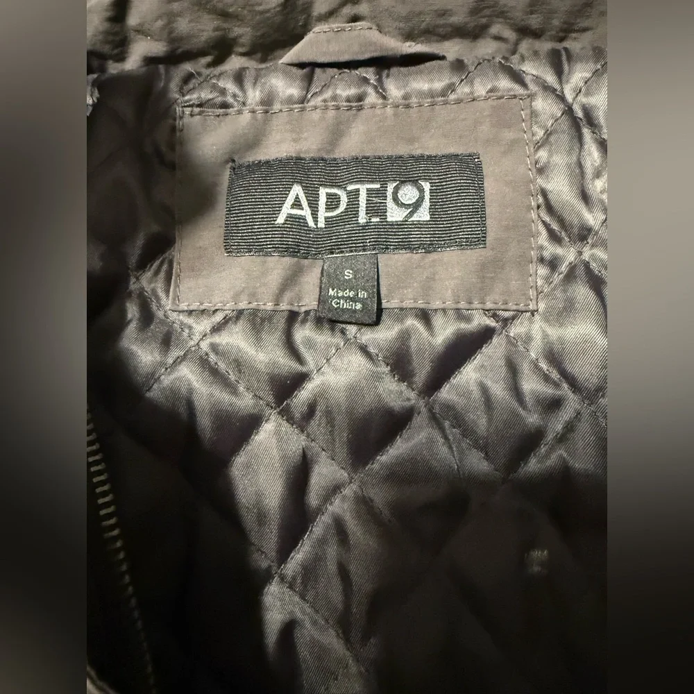 Apt 9 Fur Hooded Jacket Size Small color Dark Grey